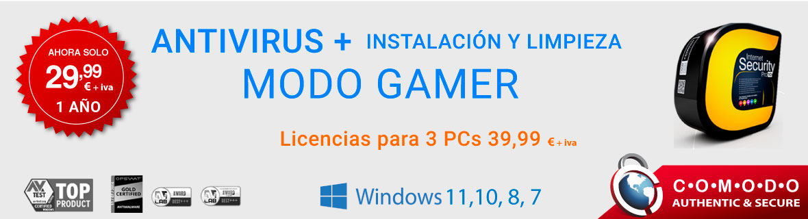 Instalación de Antivirus 1pc 20,00 € + iva