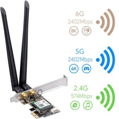 Tarjeta WiFi y Bluetooth intel 5.2 hasta 2402Mbps, compatible  con Bluetooth 5.0/4.2/4.0, Windows 10 y 11 (64-bit)